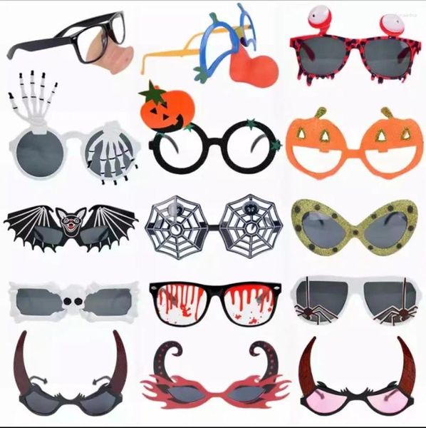 Gafas de sol 1 pieza gafas de Halloween cuernos payaso araña calabaza fiesta de Navidad Po Prop decoración vacaciones suministros divertidos