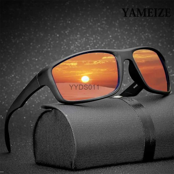 Lunettes de soleil 2020 lunettes de soleil polarisées homme conduite rectangle miroir lunettes de soleil désert aacing et pêche Protection UV ocularia solaria YQ231108