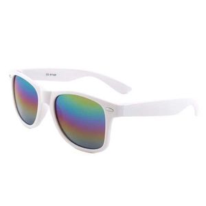 Zonnebrillen 2021 Gloednieuwe witte pc -frame glazen mannen vrouwen bril zonnebril Rijden bril reflecterend membraan zonnebril
