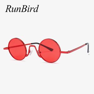 Lunettes de soleil 2021 EST Round Ocean Red Femmes Men Small Sun Glasshes Vintage Eyeglass UV400 1514R 283H