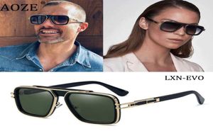 Lunettes de soleil 2021 Fashion Cool Lxnevo Style Square Pilot Men Femmes Vintage Classic Brand Design Sun Glasses Shades 95882 Avec Box676708