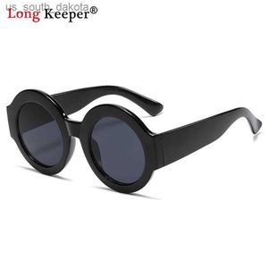 Lunettes de soleil 2022 Lunettes de soleil rondes à grand cadre Femmes / Hommes Lunettes Street Beat Shopping Big Frame Noir Vert Double Couleur Lunettes de soleil UV400 L230523