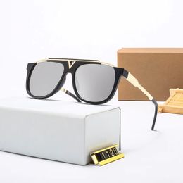 Lunettes de soleil 2022 lunettes de soleil Designer de luxe populaires rétro hommes lunettes de soleil brillant or été mode lunettes de plage pour femmes de haute qualité
