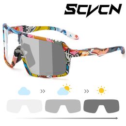Lunettes de soleil 2022 Nouveaux lunettes de soleil à cyclisme photochromiques pour hommes SCVCN Men
