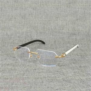 Lunettes de soleil 2023 Designer bois naturel carré clair corne de buffle surdimensionné monture de lunettes sans monture pour hommes lecture optique ovale Oculos lunettesKajia nouveau