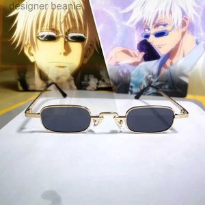 Lunettes de soleil 2023 Lunettes d'anime de mode Jujutsu Kaisen Cosplay Lunettes de soleil Cartoon Gojo Satoru Eyeglass Prop Femmes Men ACCESSOIRES CORDES C240411