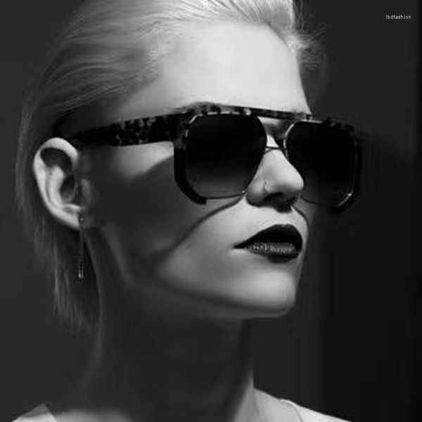 Lunettes de soleil 2023 mode Vintage Punk carré femmes hommes marque moderne dégradé lunettes de soleil femme conduite nuances