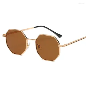 Gafas de sol 2023 Moda Vintage Muestra Mujeres Clásico Retro Metal Multilateral Hombres Gafas de sol Venta al por mayor Gafas avanzadas