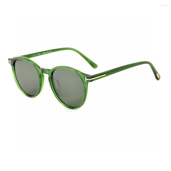 Gafas de sol 2023 Tinta solar de alta calidad TF5294 F Placa verde Retro Redondo Marco completo Moda para hombres y mujeres 5294