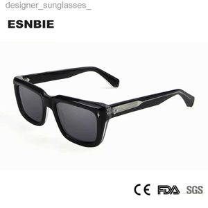 Lunettes de soleil 2023 Lunettes de soleil acétate de haute qualité Men Men Brand Designer Rivet Square Sun Suns pour femmes Overnize UV400 Shades Malel231214