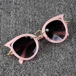 Lunettes de soleil 2023 Enfants Lunettes de soleil florales Filles Marque Cat Eye Enfants Lunettes Garçons UV400 Lentille Bébé Lunettes de soleil Lunettes mignonnes Lunettes de soleil J231218