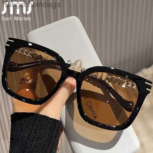 Gafas de sol 2023 Gafas de sol de marca de marca de lujo Punk Mujeres Diseñador de moda de moda Brown Black Sun Glasses UV400 Classics Shades Eyewearl2312255