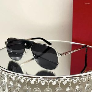 Zonnebril 2023 Heren Luxe Metalen Materiaal Retro Schapenvacht Voorruit Damesmode Reizen Rijden Anti Glare UV40