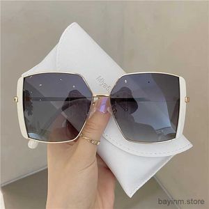 Zonnebrillen 2023 Nieuwe mode -dame oversized vierkante zonnebril dames bril luxueuze zonnebrillen vrouwelijk UV400
