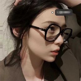 Lunettes de soleil 2023 Nouveaux modèles de haute qualité La célébrité Internet de Xiaoxiangjia le même type de grande plaque masculine myopie plaine visage lunettes cadre femme ch3421