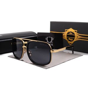 Lunettes de soleil 2023 Nouvelles marques Hot Men Pair Eyewear Women Square Steampunk UV400 Protective Aviation Eaporas Luxury Marques Dita