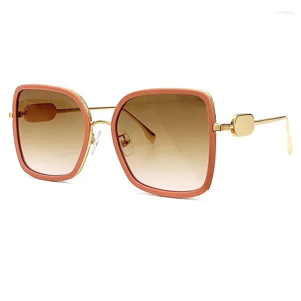 Lunettes de soleil 2023 carrés dames faster le cadre multi-couleurs grand dégradé luxe