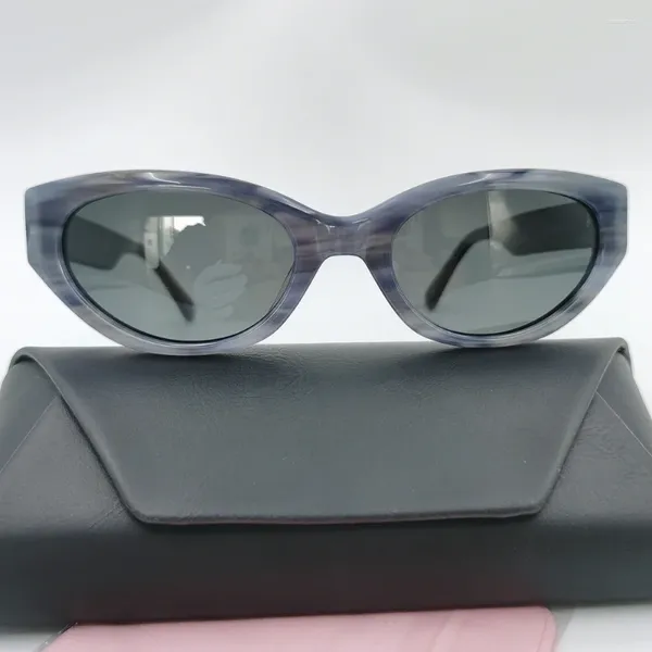 Gafas de sol 2023 de moda de las mujeres hechas a mano elegantes gafas de ojo de gato para mujer Vintage diseñador polarizado UV400 gafas