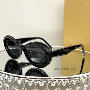 Zonnebril 2023 Unisex Retro Rond Frame Modetrend Model Runway Hoofdstijl