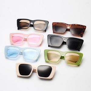 Lunettes de soleil 2023 Vintage Cat Eye Square Frame Retro UV400 Protection Lunettes Fashion Trendy Streetwear