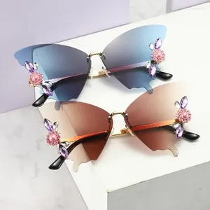 Lunettes de soleil 2024 baroques œil de chat femmes cristaux sexy filles lunettes de soleil strass dames nuances pour fête feminino