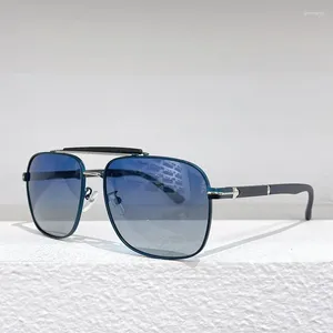 Lunettes de soleil 2024 Cool Driving Italie Style original carré durable Pure Titane Men de lunettes solaires extérieures Femmes Eyewear Originals