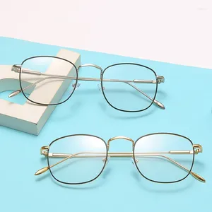 Zonnebrillen 2024 koppelt ly blauw lichte blokkerende bril voor het lezen van spelen computer mode metalen frame anti -oogstam