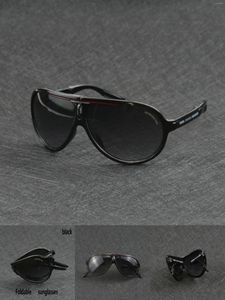 Gafas de sol 2024 Fold Fold Round for Women Men Vintage Marco de gran tamaño Gafas Sun Ins Tending Shades UV400 Ejeglas