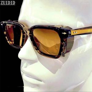 Zonnebril 2024 Fashion Punk Voor Mannen Vintage Vierkante Steampunk Bril Luxe Vrouwen Trending Sonnenbrille Gafas De Sol