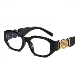 Sunglasses 2024 Fashion Retro Irregular Square Anti Blue Light Glasses For Women Men Small Frame Clear Lens Reading Computer Eyew