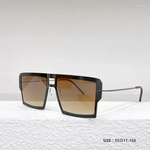 Gafas de sol 2024 Fashion Super Gran Grana Square Top de plano Unisex Gradiente UV400