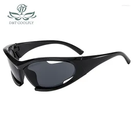 Lunettes de soleil 2024 Fashion Wrap Men Femmes PC LENS Cadre Streamline Style Randonnée Voyage Driving Tendance Quality Eyewear UV400