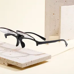 Zonnebrillen 2024 Draai schaduw Leesglazen Mannen vrouwen Draagbare ultralichte Presbyopia -bril brillen bril 1.0 tot 4.0