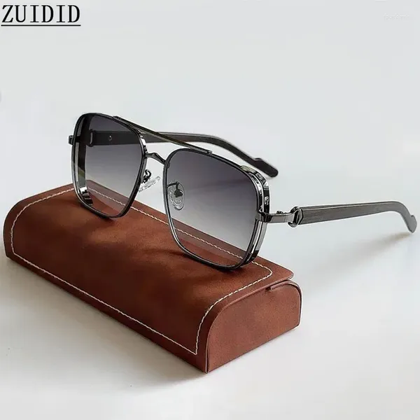 Lunettes De soleil 2024 pour hommes carrés femmes tendance Luxe Vintage mode lunettes rétro Steampunk nuances Gafas De Sol Hombre