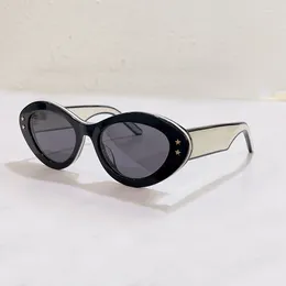 Zonnebrillen 2024 Hoogwaardige acetaat dames Cat-eye frame Multi-kleuren voor mannen en vrouwen Designer bril Oculos gafas de sol par