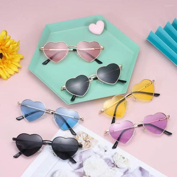 Lunettes de soleil polarisées pour enfants, jolies lunettes de soleil en forme de cœur pour filles et garçons de 5 à 10 ans, monture métallique, 2024