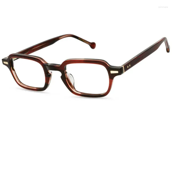 Gafas de sol 2024 Metal acanalado rectangular Tendencia de moda anti-uv para hombres y mujeres