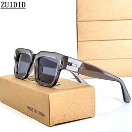 Lunettes de soleil 2024 Nouvelles lunettes de soleil carrées pour hommes verres de mode vintage luxe rétro de soleil