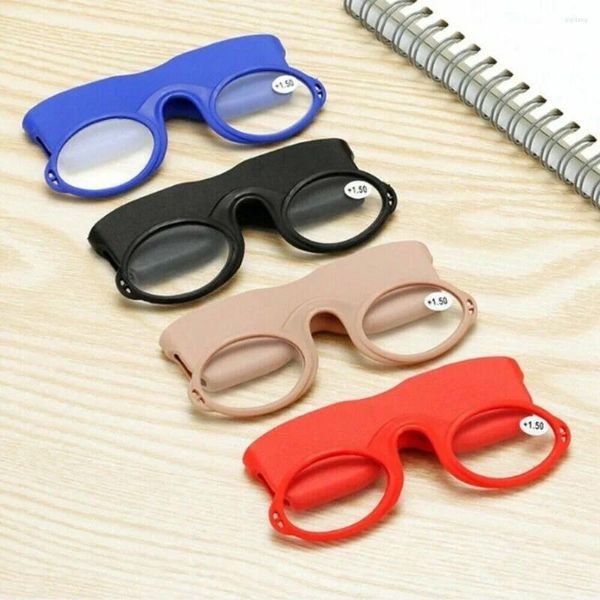 Lunettes de soleil 2024 SILICONE PINCE NEZ Nez sans bras Repos / Clip Lunes de lecture Case portable Fashion High Quality