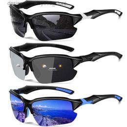 Lunettes de soleil 2024 Sports Polarisation Ments Bicycle de pêche UV400 LEGERS LEGOWERS OUTDOOR LOGGLES Q240425