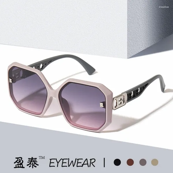 Lunettes de soleil 2024 Square Femmes Girls Cool Outdoor Shades WEETEAR LETTR BRAND Designer UV400 Party Sun Glasses Gafas