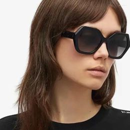Gafas de sol 2024 elegante vintage marco de ácido acético duradero fresco hexagonal marca diseñador moda mujer espejo sombra UV400