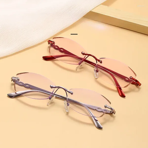 Lunettes de soleil 2024 Tendance Diamant Presbytie Lunettes de lecture Hyperopie Lunettes Ultralégères Vision lointaine Lunettes Dioptrie Prescription