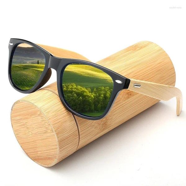 Lunettes de soleil 2024 bois hommes ultraviolets classiques mâle conduite équitation UV400 sport lunettes de soleil lunettes en bois bambou lunettes