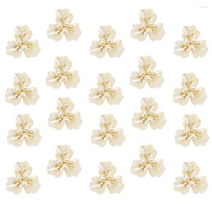 Lunettes de soleil 20pcs strass perle embellissements métal fleur boutons broche alliage breloques pour bricolage artisanat fabrication de bijoux fournitures de mariage