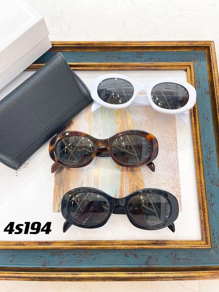 Lunettes de soleil 40194 Tortoise Acétate Men Ovale Fashion Eyeglass UV400 Outdoor Femmes faites à la main