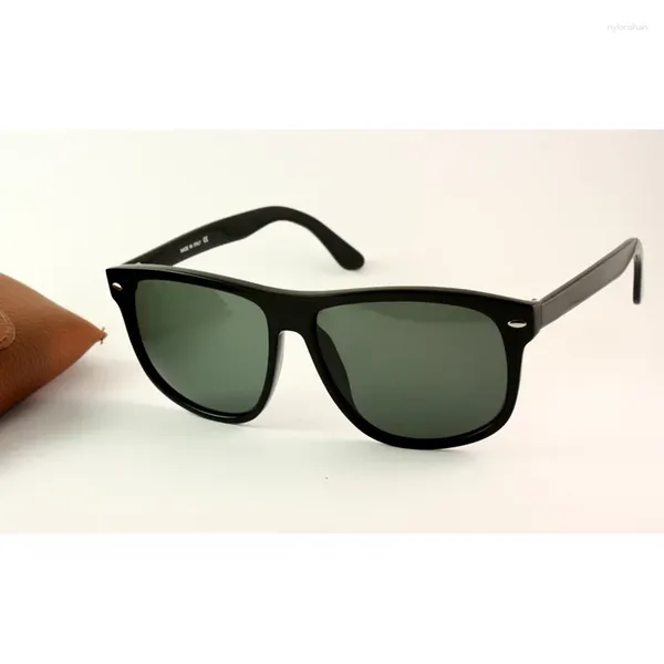 Lunettes de soleil 4147 Mens Designer Boyfriend Black Frame Lunettes Ladys Fashion Green Lens Lunettes 60mm