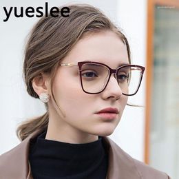 Lunettes de soleil 46963 Tr90 Plastique Titane Cat Eye Lunettes Cadre Hommes Femmes Optique Mode Ordinateur Lunettes