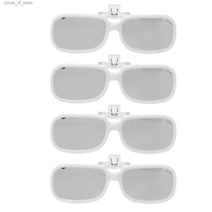 Gafas de sol Clip de seguridad de plástico de 4 piezas para ver la luz solar directa y ver el eclipse lunar H240316