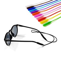 Gafas de sol 5 piezas de color ajustable elástico de silicona correas para gafas de sol cadena deportes antideslizante cadena gafas cuerdas banda cordón